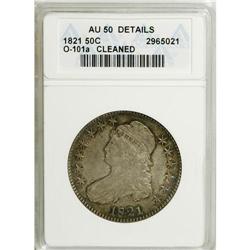 1821 50C --Cleaned--ANACS. AU50 Details. NGC Census: (3