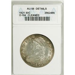 1821 50C --Cleaned--ANACS. AU58 Details. NGC Census: (9