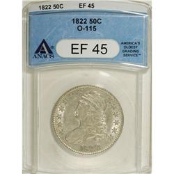 1822 50C XF45 ANACS. O-115. NGC Census: (47/353).