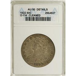 1822 50C --Cleaned--ANACS. AU50 Details. NGC Census: (2
