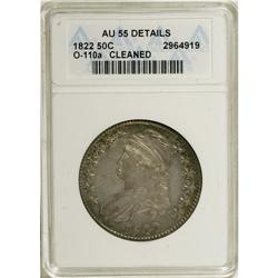 1822 50C --Cleaned--ANACS. AU55 Details. NGC Census: (5