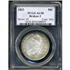 Image 1 : 1823 50C ( ) AU50 PCGS. PCGS Population (56/310). NGC
