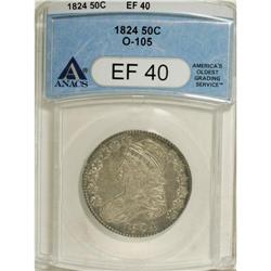 1824 50C XF40 ANACS. O-105. NGC Census: (24/524).
