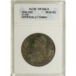 1824 50C --Artificially Toned--ANACS. AU50 Details. NGC