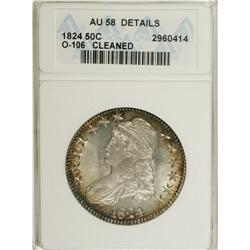 1824 50C --Cleaned--ANACS. AU58 Details. NGC Census: (1