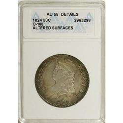 1824 50C --Altered Surfaces--ANACS. AU58 Details. NGC C