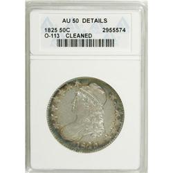 1825 50C --Cleaned--ANACS. AU50 Details. NGC Census: (4