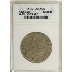 1826 50C --Cleaned--ANACS. VF30 Details. NGC Census: (2
