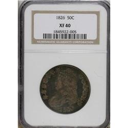 1826 50C XF40 NGC. NGC Census: (25/972). PCGS Popu