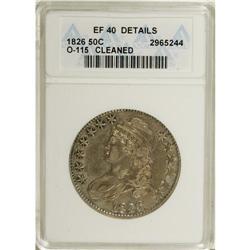 1826 50C --Cleaned--ANACS. XF40 Details. NGC Census: (2