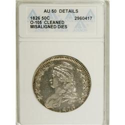 1826 50C --Cleaned--ANACS. AU50 Details. NGC Census: (5