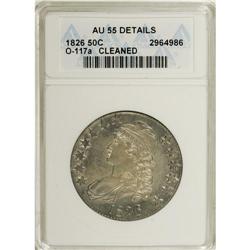 1826 50C --Cleaned--ANACS. AU55 Details. NGC Census: (1
