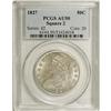 Image 1 : 1827 50C Square Base 2 AU50 PCGS. O-139, R-4. PCGS