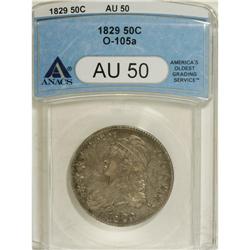 1829 50C AU50 ANACS. O-105a. NGC Census: (46/588).
