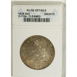 1829 50C --Cleaned--ANACS. AU55 Details. NGC Census: (1