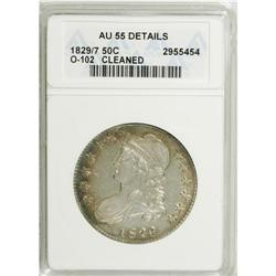 1829/7 50C --Cleaned--ANACS. AU55 Details. NGC Census: