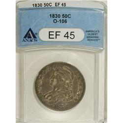 1830 50C Small 0 XF45 ANACS. O-106. NGC Census: (1