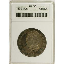 1830 50C Small 0 AU50 ANACS. NGC Census: (70/974).