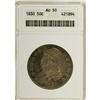 Image 1 : 1830 50C Small 0 AU50 ANACS. NGC Census: (70/974).