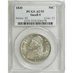 1830 50C Small 0 AU55 PCGS. PCGS Population (152/4