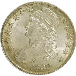 1830 50C Small 0 AU58 ANACS. O-101. NGC Census: (3