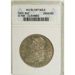 1831 50C --Cleaned--ANACS. AU53 Details. NGC Census: (6