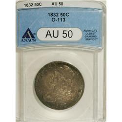 1832 50C Small Letters AU50 ANACS. O-113. NGC Cens