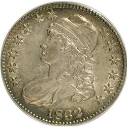 1832 50C Small Letters AU58 ANACS. O-102a. NGC Cen