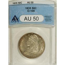 1835 50C AU50 ANACS. O-108. NGC Census: (36/432).