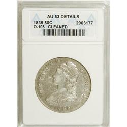 1835 50C --Cleaned--ANACS. AU53 Details. NGC Census: (3