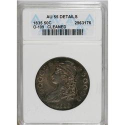 1835 50C --Cleaned--ANACS. AU55 Details. NGC Census: (7