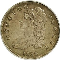 1836 50C Lettered Edge XF45 PCGS. PCGS Population (66/