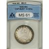 Image 3 : 1836 50C Lettered Edge MS61 ANACS. O-101a. NGC Cen