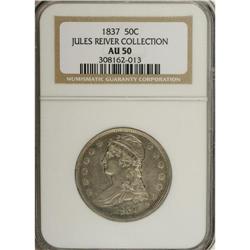1837 50C AU50 NGC. Ex:Jules Reiver Collection. NGC