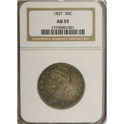 1837 50C AU55 NGC. NGC Census: (94/605). PCGS Popu