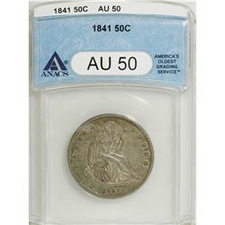 1841 50C AU50 ANACS. NGC Census: (0/42). PCGS Popu