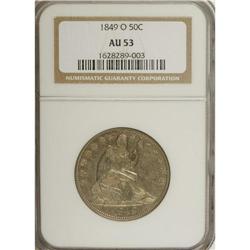 1849-O 50C AU53 NGC. NGC Census: (3/42). PCGS Popu