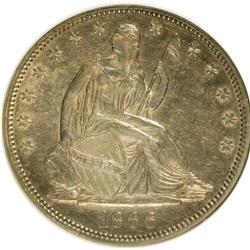 1866 50C Motto AU55 NGC. NGC Census: (4/50). PCGS Popu