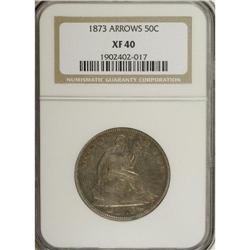 1873 50C Arrows XF40 NGC. NGC Census: (7/176). PCG