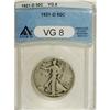 Image 1 : 1921-D 50C VG8 ANACS. NGC Census: (88/437). PCGS P