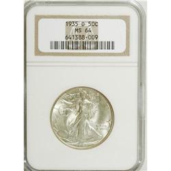 1935-D 50C MS64 NGC. NGC Census: (382/156). PCGS P