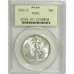 1936-D 50C MS65 PCGS. PCGS Population (916/339). N