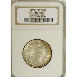 1941-D 50C MS66 NGC. NGC Census: (1034/127). PCGS