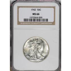 1942 50C MS66 NGC. NGC Census: (1954/260). PCGS Po