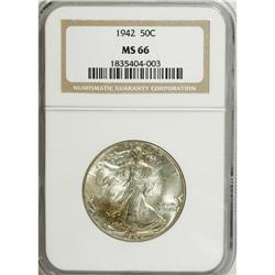 1942 50C MS66 NGC. NGC Census: (1952/260). PCGS Po