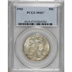 1942 50C MS67 PCGS. PCGS Population (160/4). NGC C