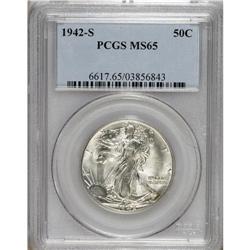 1942-S 50C MS65 PCGS. PCGS Population (1899/283).