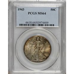 1943 50C MS64 PCGS. PCGS Population (5144/8461). N
