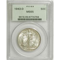 1943-D 50C MS65 PCGS. PCGS Population (2563/1525).