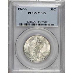 1943-S 50C MS65 PCGS. PCGS Population (1996/443).